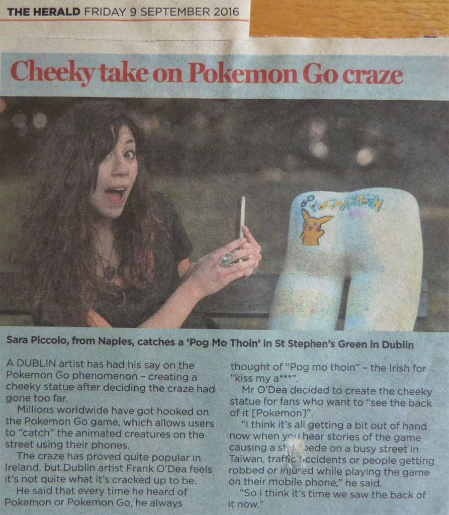 2016: Cheeky take on Pokemon Go craze. The Herald. Friday 9th Sept. 2016