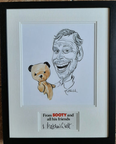 Ray Sherlock "Malcolm Saunders and Sooty" (autographed)
