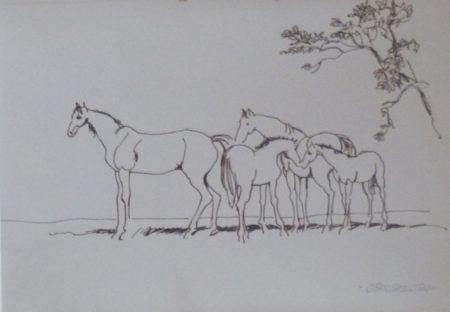 John Skelton "A herd of horses"