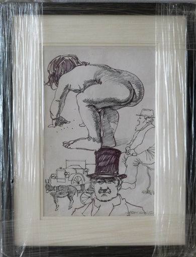 John Skelton "Figurative Sketches (bather, gentlemen in high hats)"