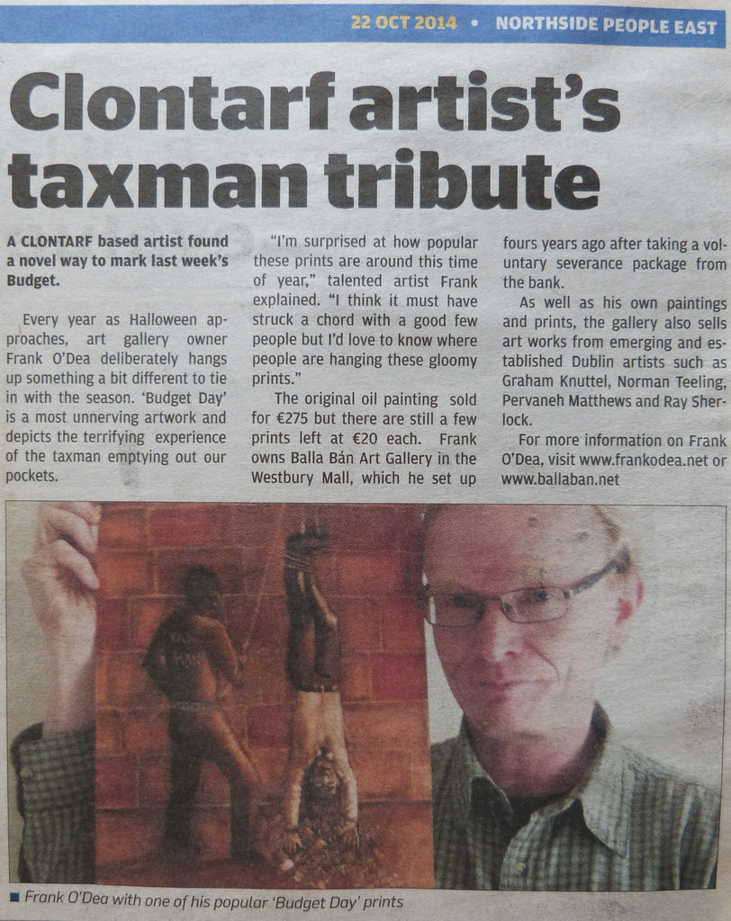 2014: Clontarf artist's taxman tribute. Northside People. 22nd October 2014