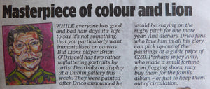 2013: MASTERPIECE OF COLOUR AND LION. Mail on Sunday. 2013