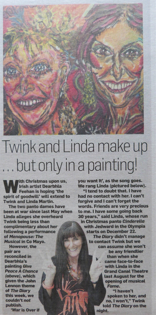 2014: TWINK AND LINDA MAKE UP ...BUT ONLY IN A PAINTING! Irish Independent. 2014