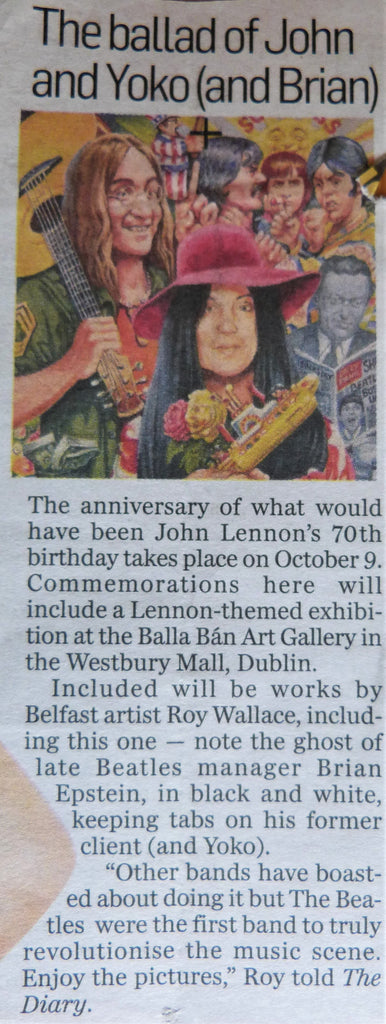 2010: THE BALLAD OF JOHN AND YOKO (AND BRIAN). The Diary, Irish Independent, October 2nd. 2010.