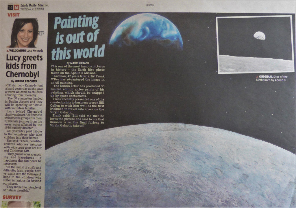 2010: PAINTING IS OUT OF THIS WORLD. Irish Daily Mirror. 21st December 2010.