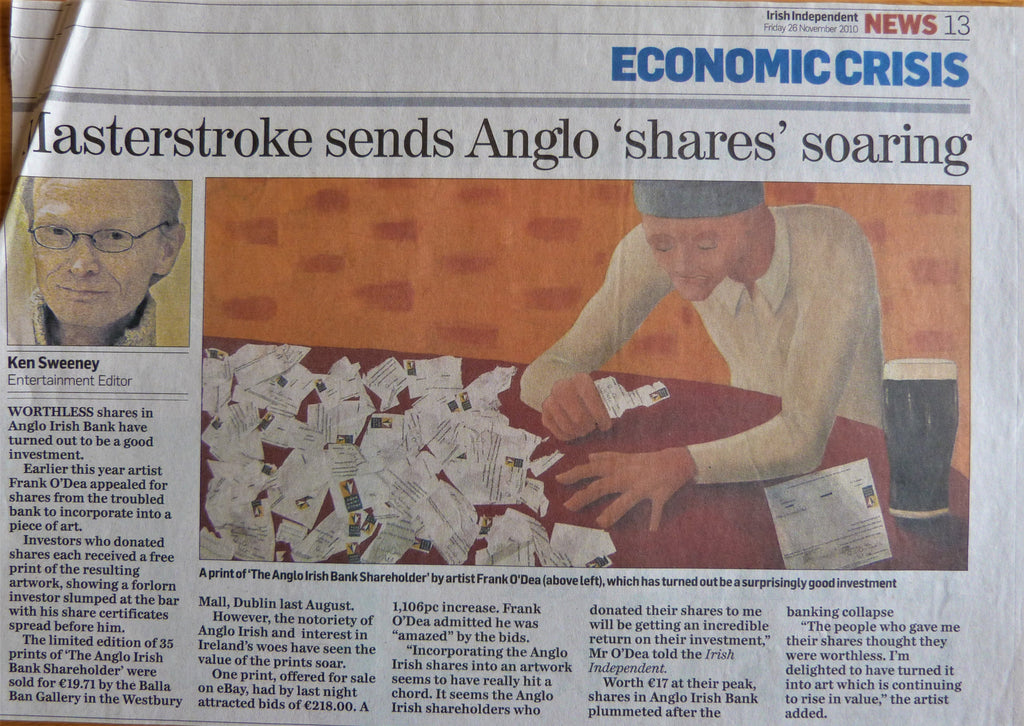 2010: MASTERSTROKE SENDS ANGLO 'SHARES' SOARING. Irish Independent, 26th November 2010