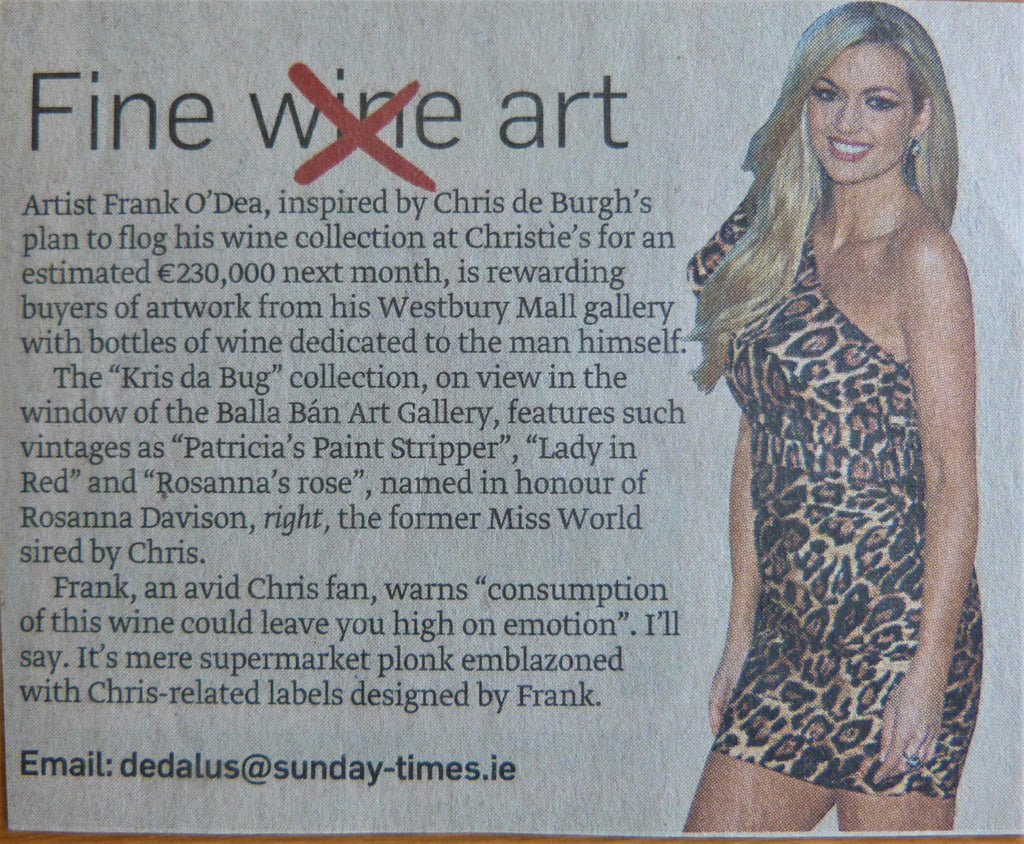 2011: FINE WINE ART. Sunday Times. April 2011.