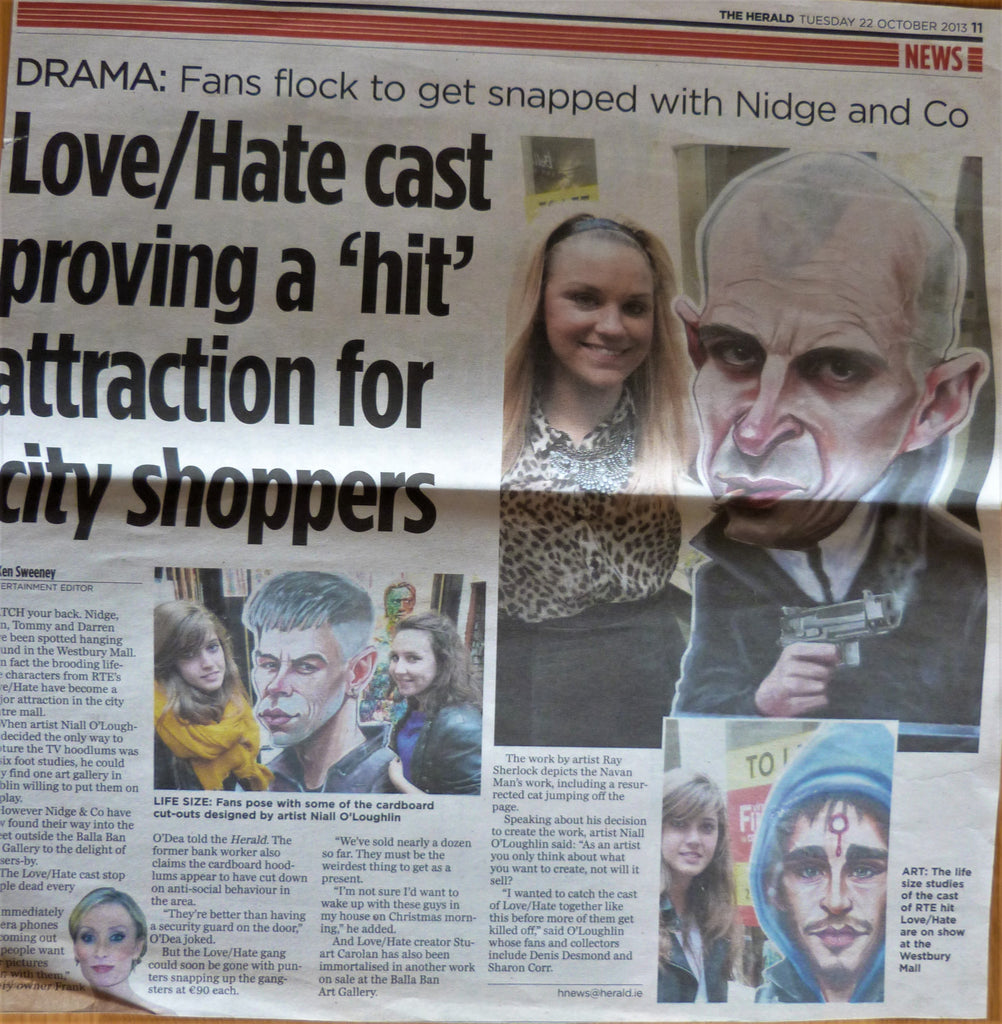 2013: LOVE/HATE CAST PROVING A 'HIT' ATTRACTION FOR CITY SHOPPERS". The Herald. 22nd October, 2013.