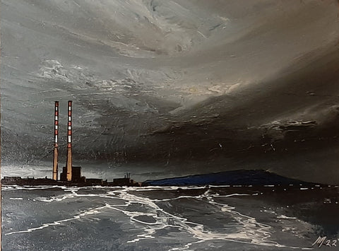 Marcel Lindsay - "Poolbeg with storm approaching"