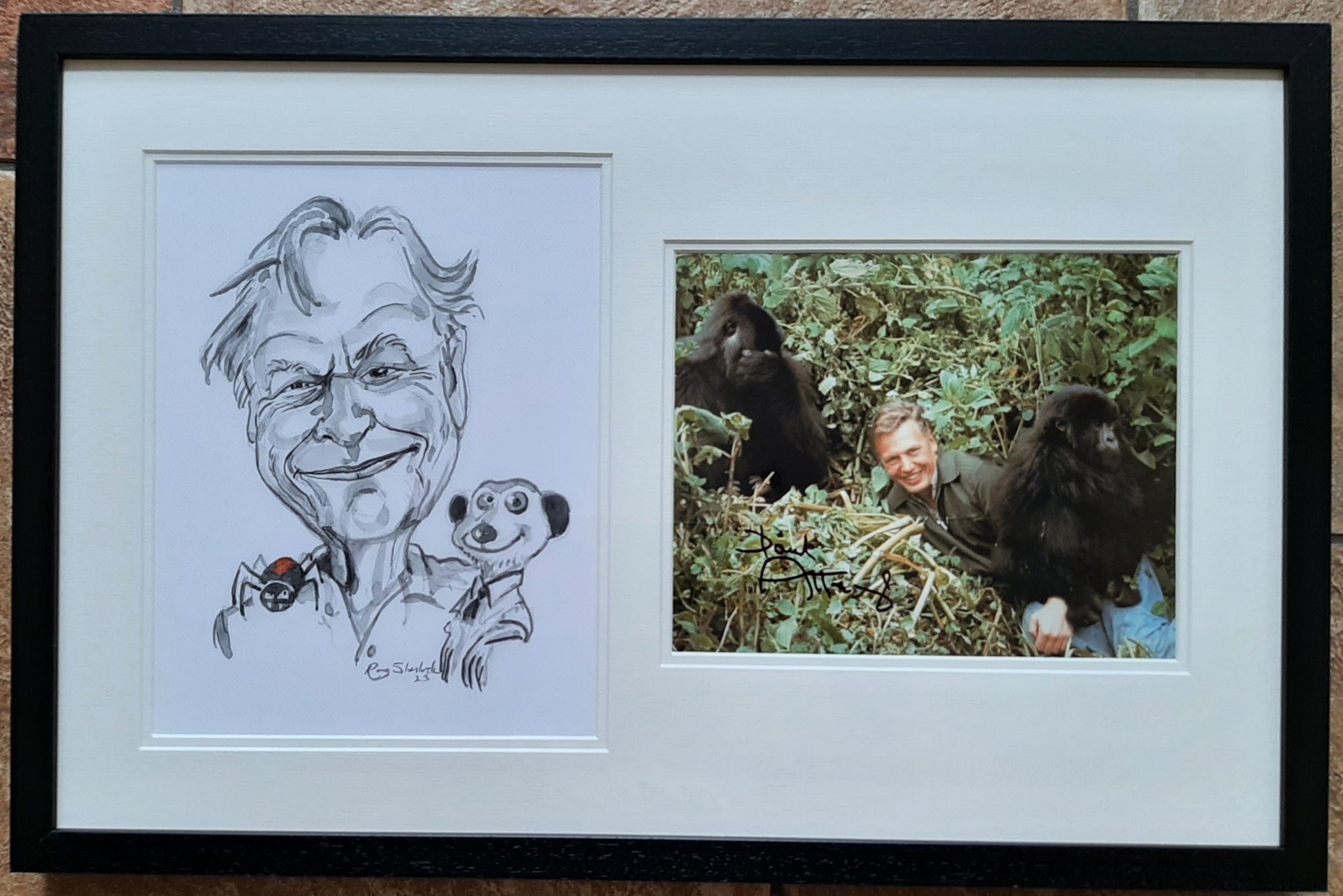 Ray Sherlock "David Attenborough and furry friends" (autographed)