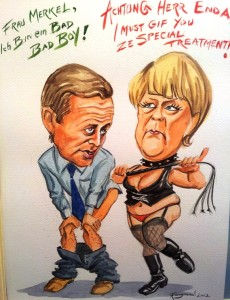 Ray Sherlock "Former Taoiseach, Enda Kenny & Chancellor of Germany, Angela Merkel"