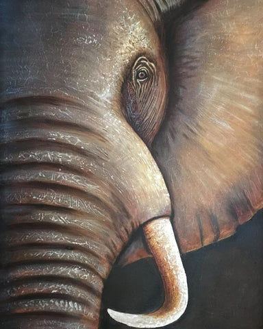 Tanzanian Artists Group "Close up elephant"