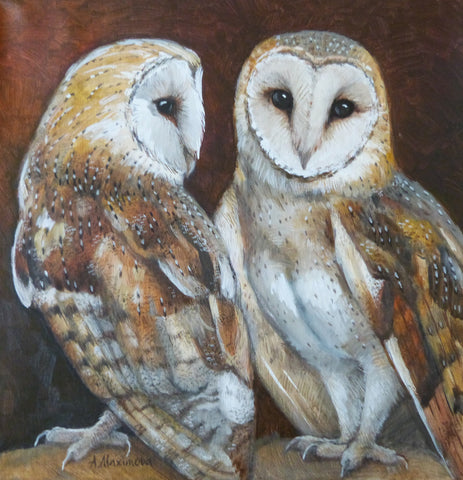Angela Maximova "Two Owls"