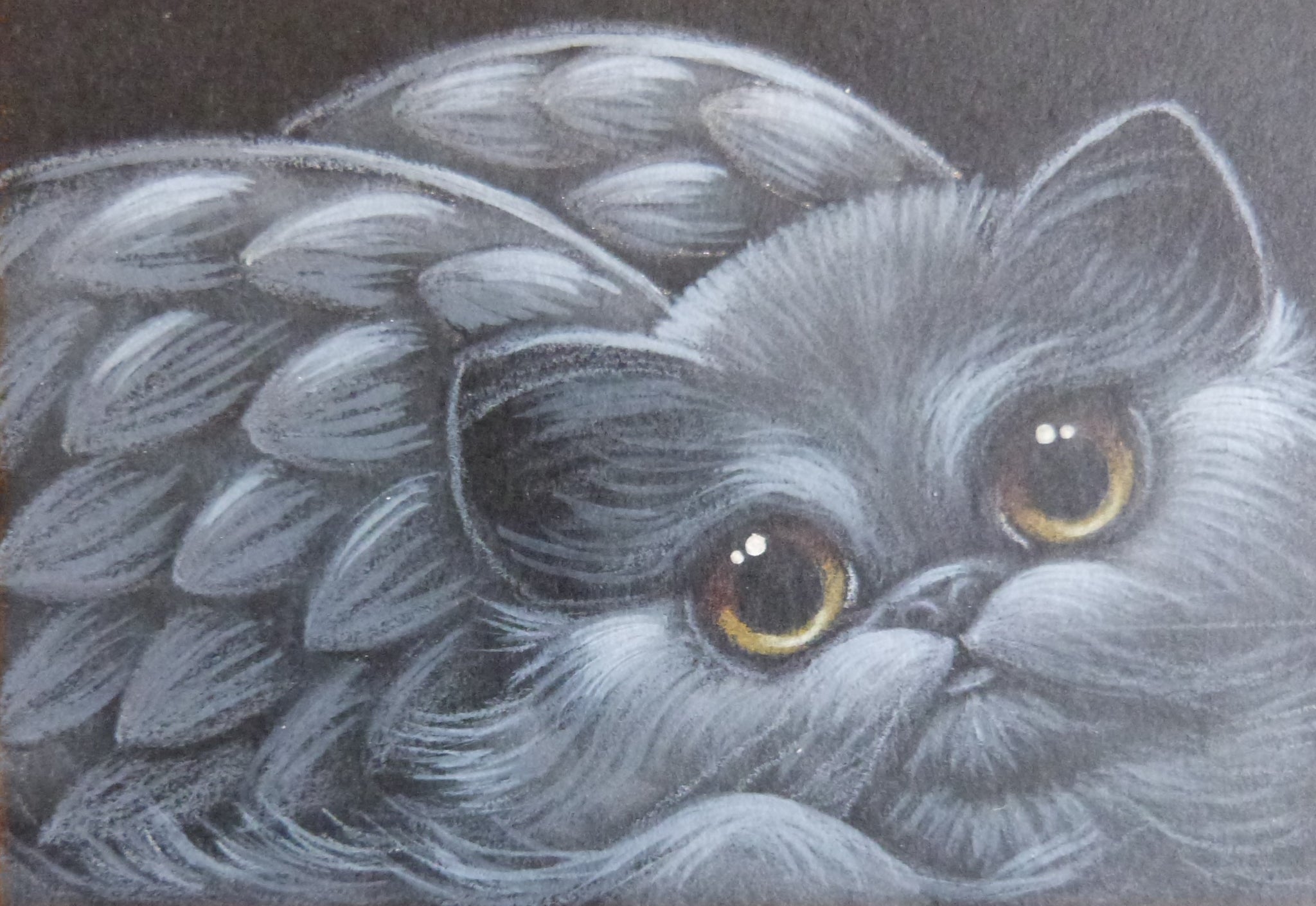 Minature - Cyra R Cancel "Smokey Persian Angel Cat"
