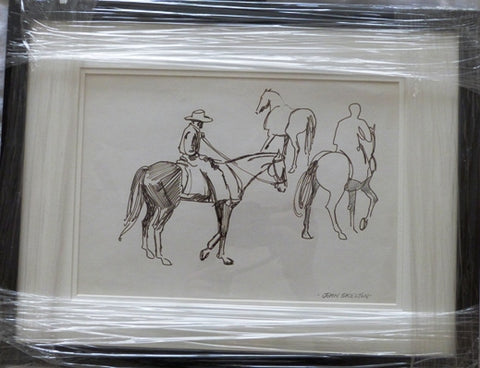John Skelton "Cowboy and Horses, Dublin Horse Show"
