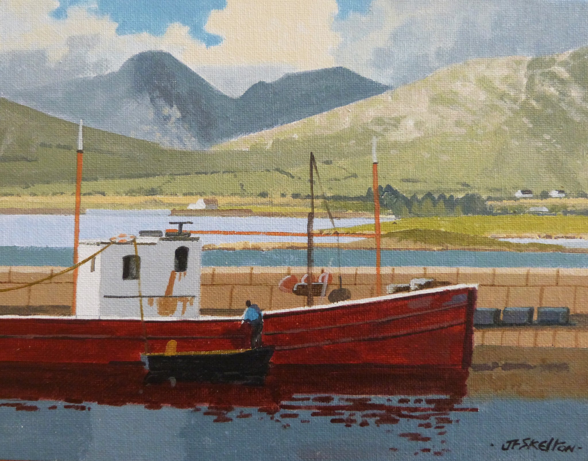 John Francis Skelton "A Quick Fix". Roundstone Harbour. Galway.