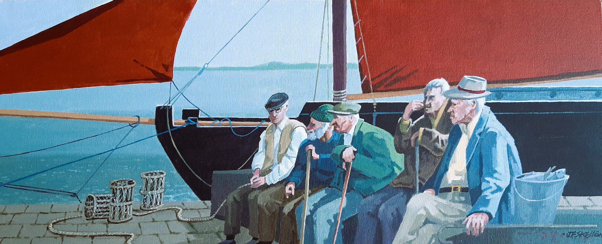 John Francis Skelton "Sticks and Sails". Kinvara. Galway.