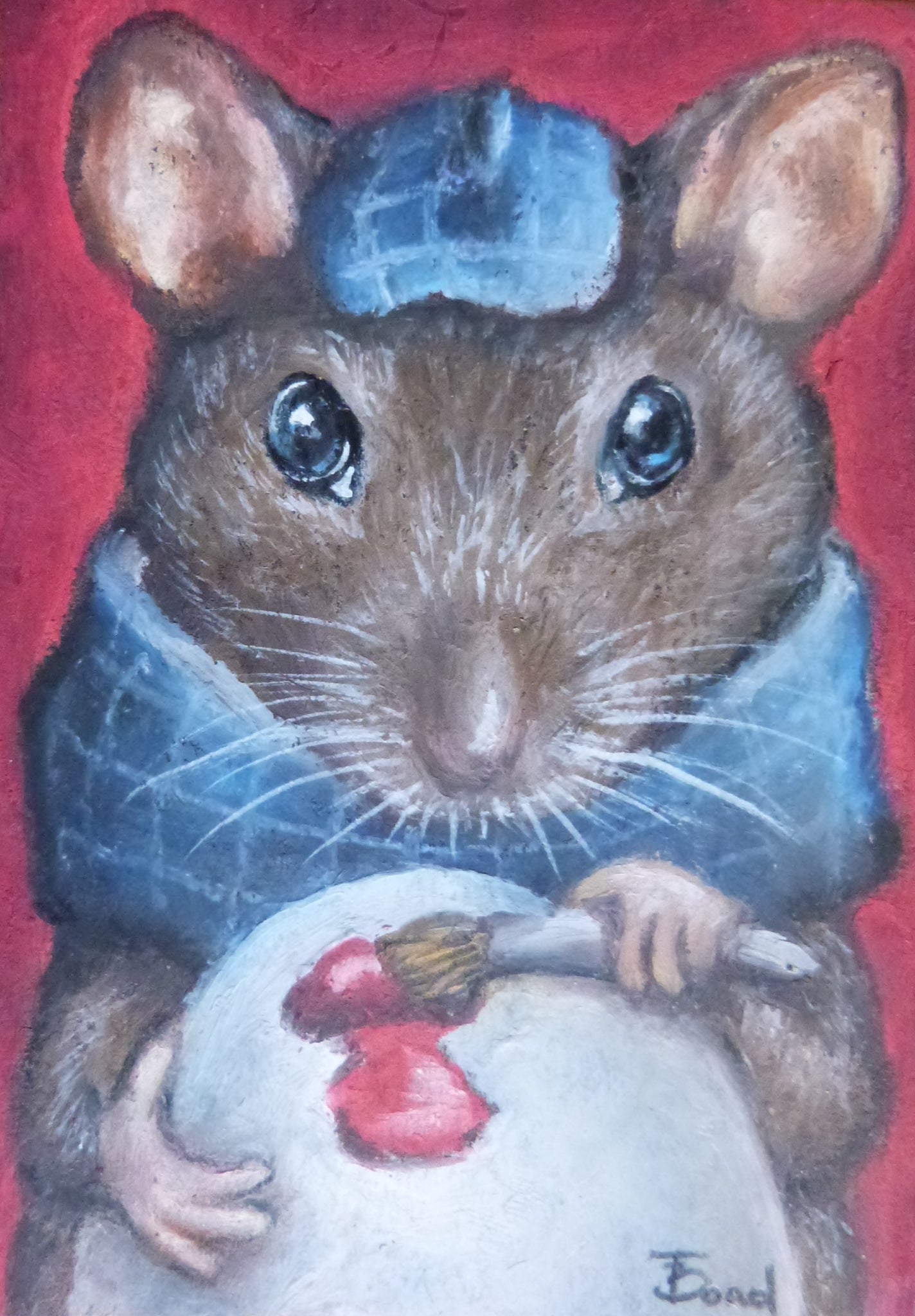 Minature - Artist Unknown "Mouse Artist"