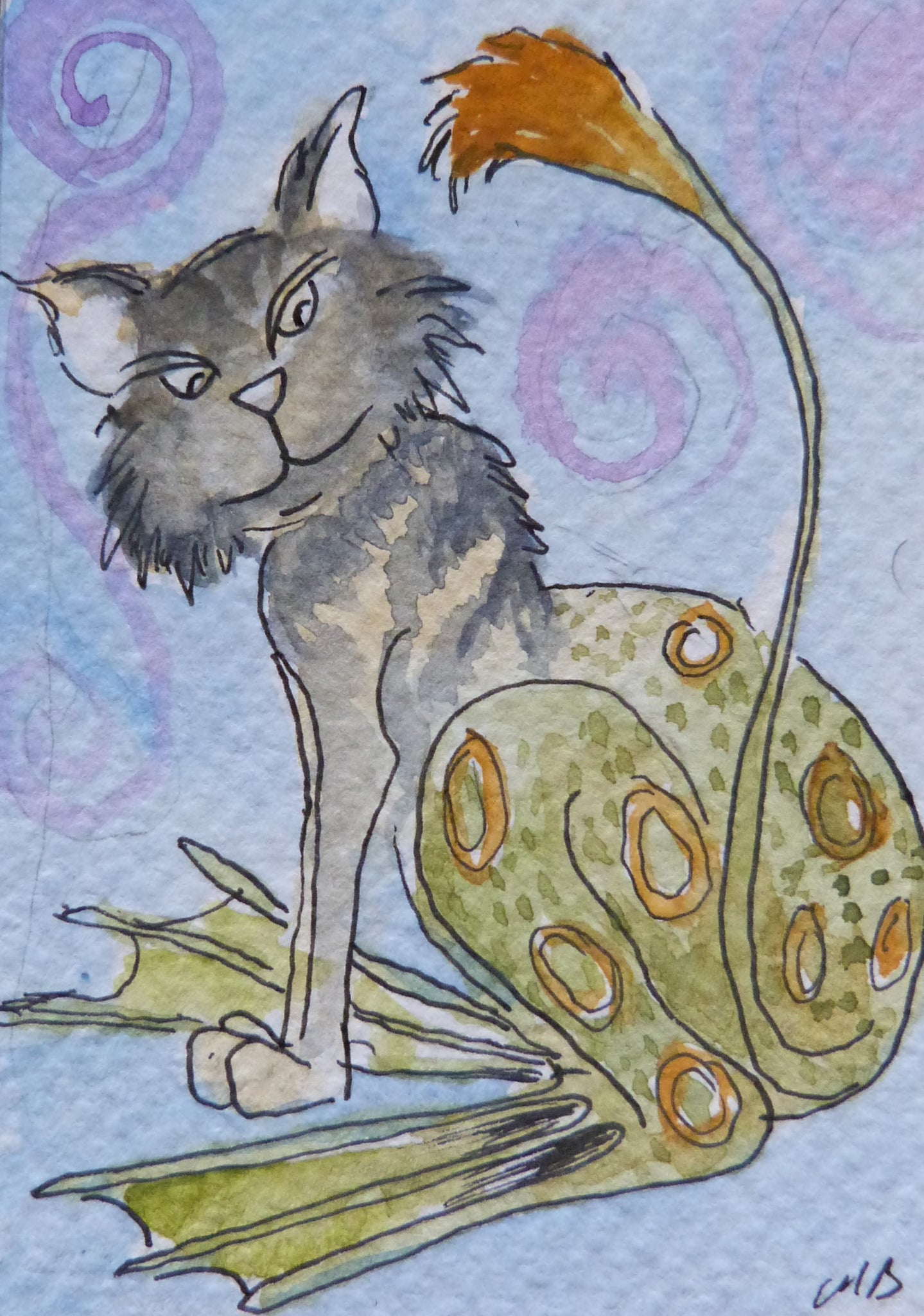Minature - Margaret Brice " The Witches Cat"