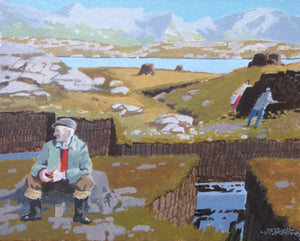 John Francis Skelton "Waiting for Paddy". Bog Holes, Connemara