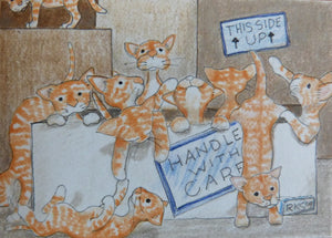 Minature - Roselea K Smith "One Order of Orange Kitties"