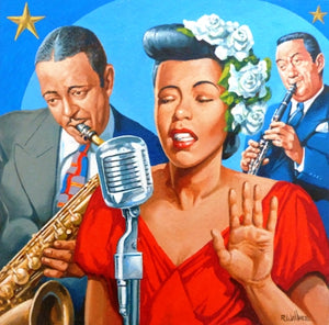 Roy Wallace "Lester Willis Young (on saxaphone) with Billie Holiday