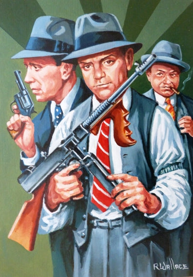 Roy Wallace "Machine Gun Kelly expecting visitors 1930s - James Cagney, Humphrey Bogart and Edward G Robinson"