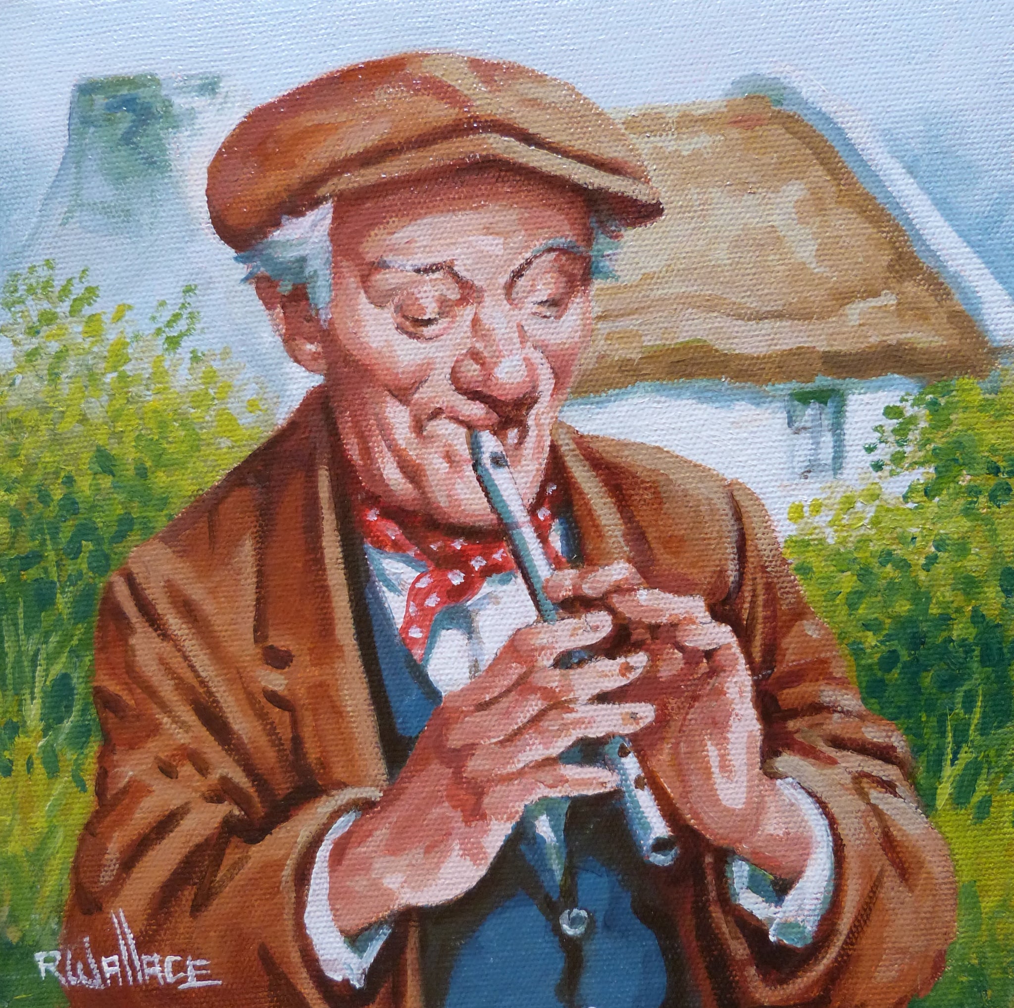 Roy Wallace  "Tin Whistler Player". (2008)