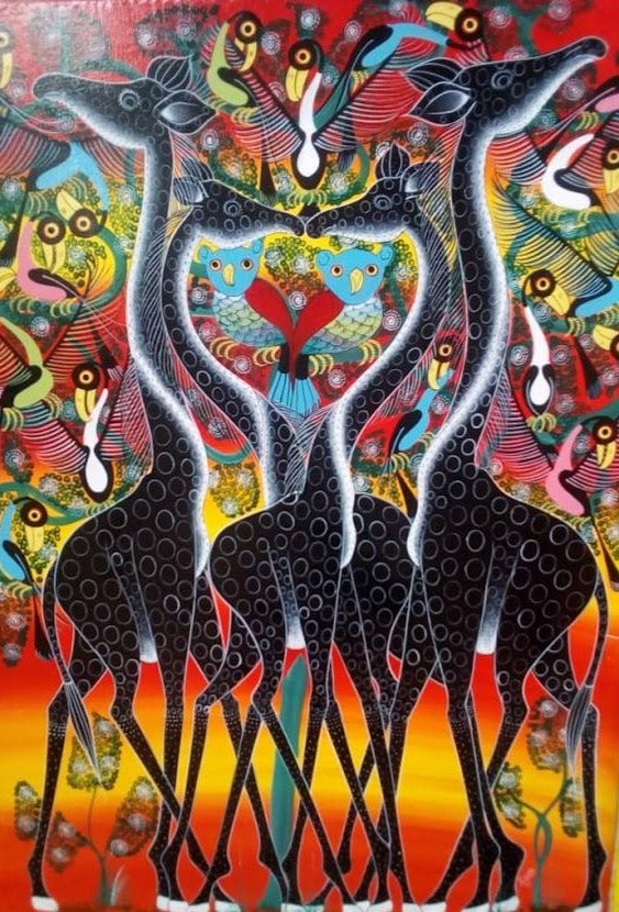 Tanzania Artists Group "Giraffes portraying their beauty"