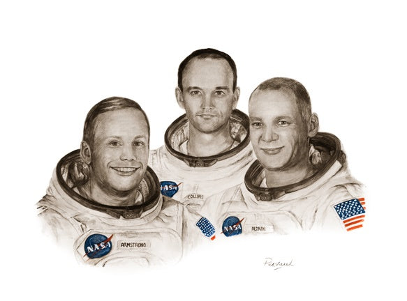 Pervaneh "Apollo 11 Mission" - Neil Armstrong, Michael Collins and Buzz Aldrin